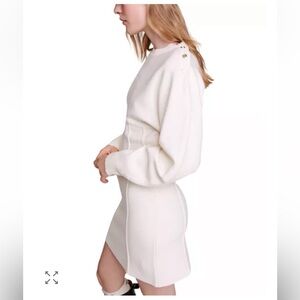Maje Balloon Sleeve Sweater Dress